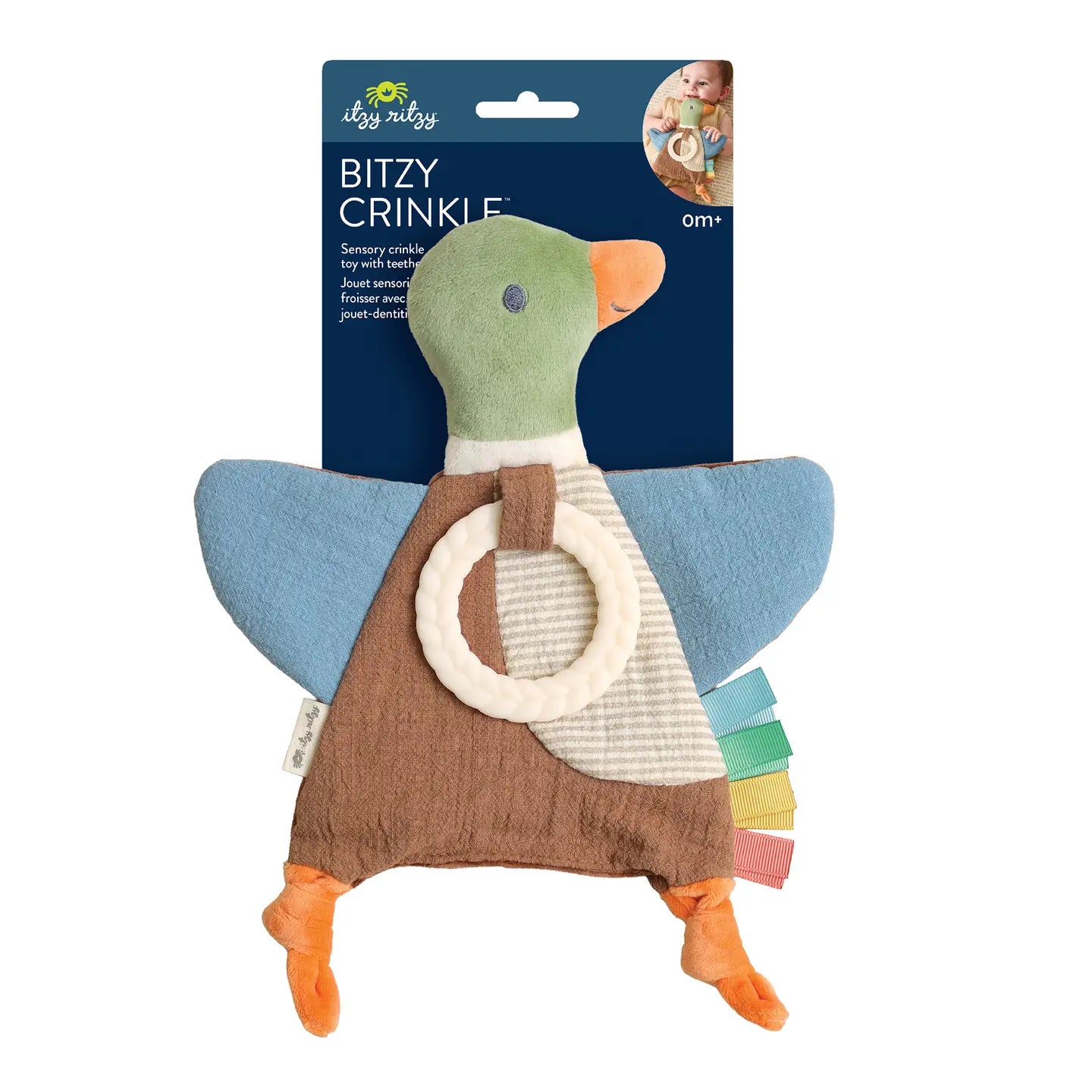 Mallard Duck Bitzy Crinkle Lovey