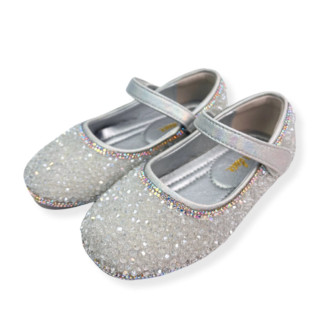 Clear Stone Flat Shoes