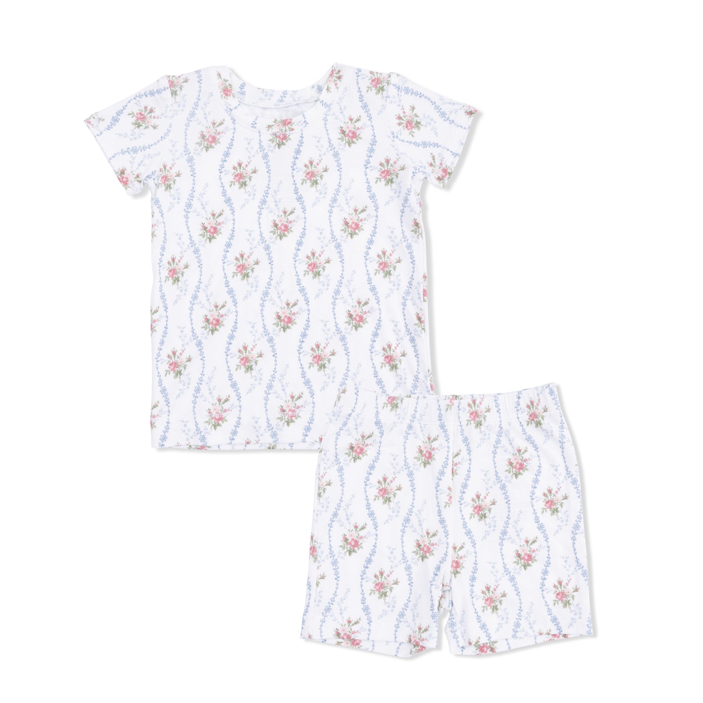 Heirloom Rose Stripe Loungewear Short Set