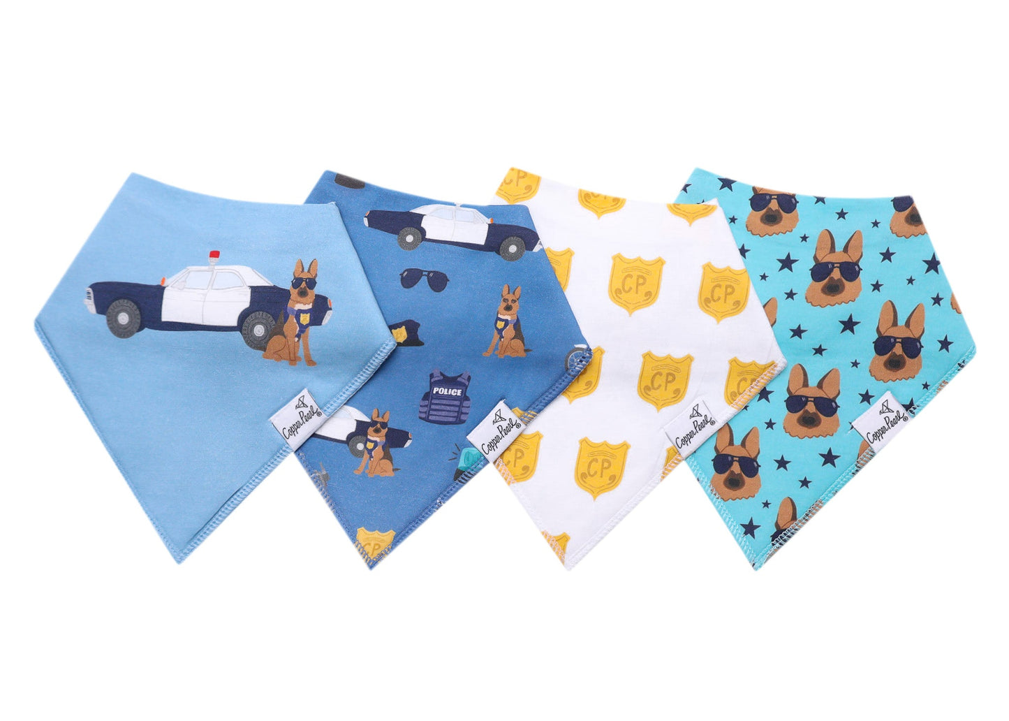 Copper Pearl Bandana Bib Set (4-pack) - Policemen