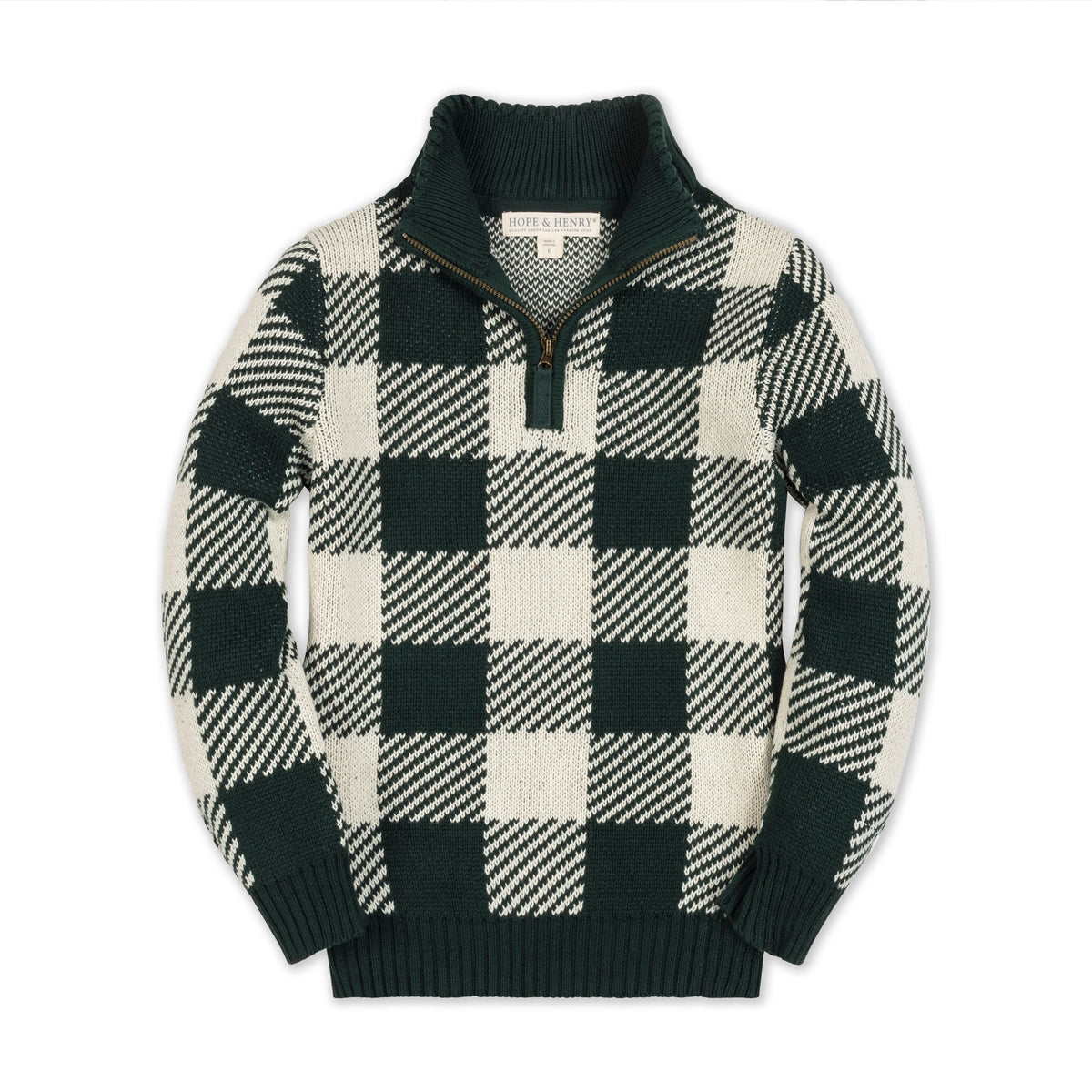 Green Check Intarsia Sweater