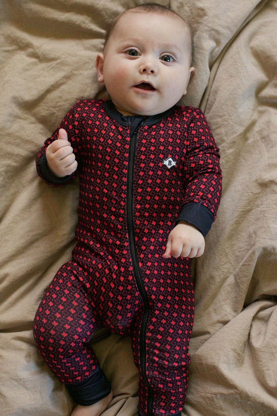 Baby Zip - Texas Red & Black