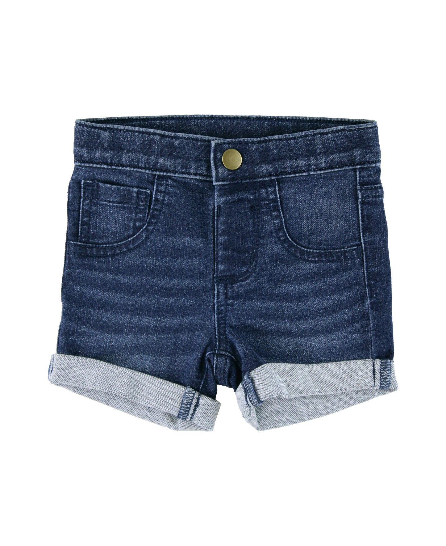 Stretch Denim Shorts - Medium Wash