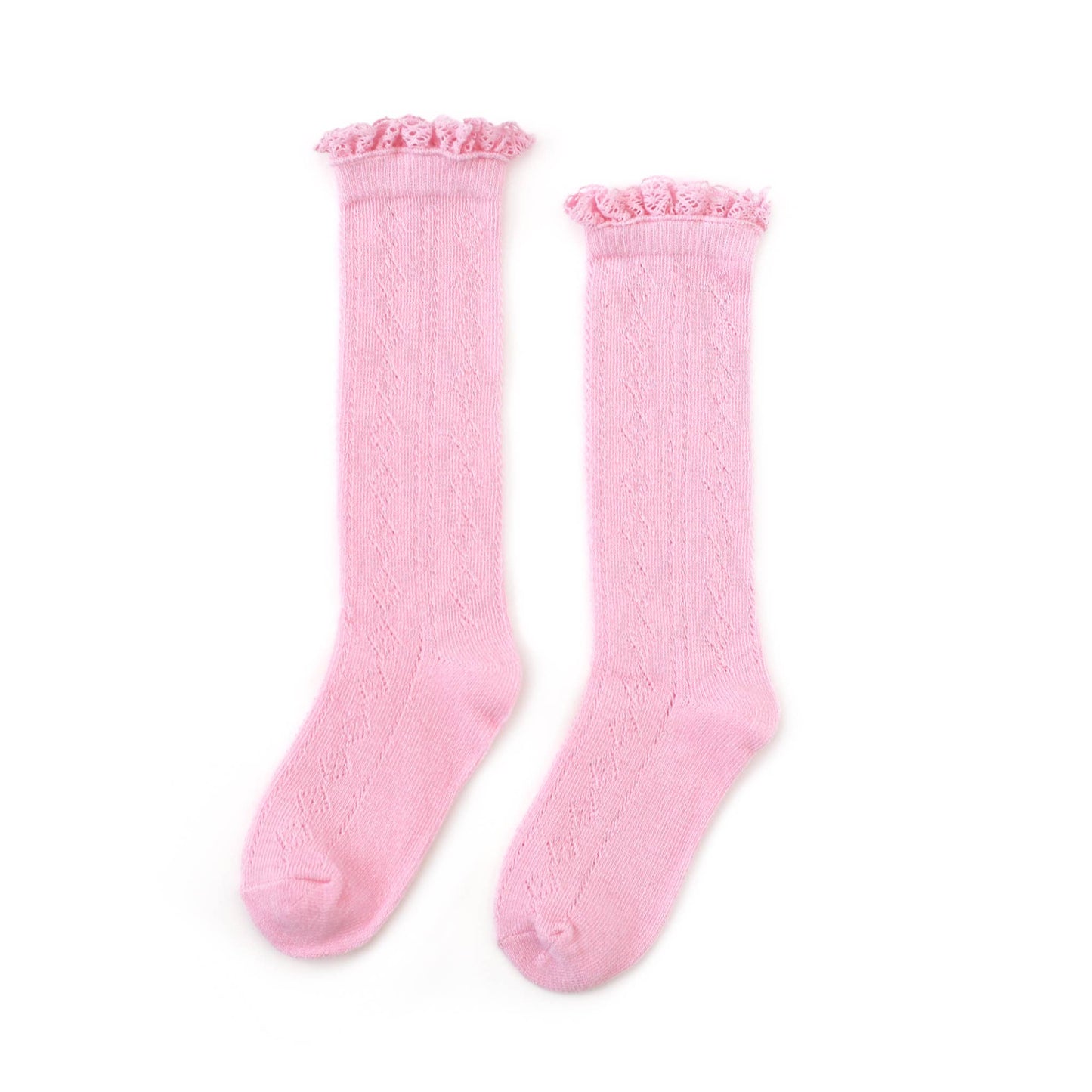 Peony Lace Top Knee High Socks