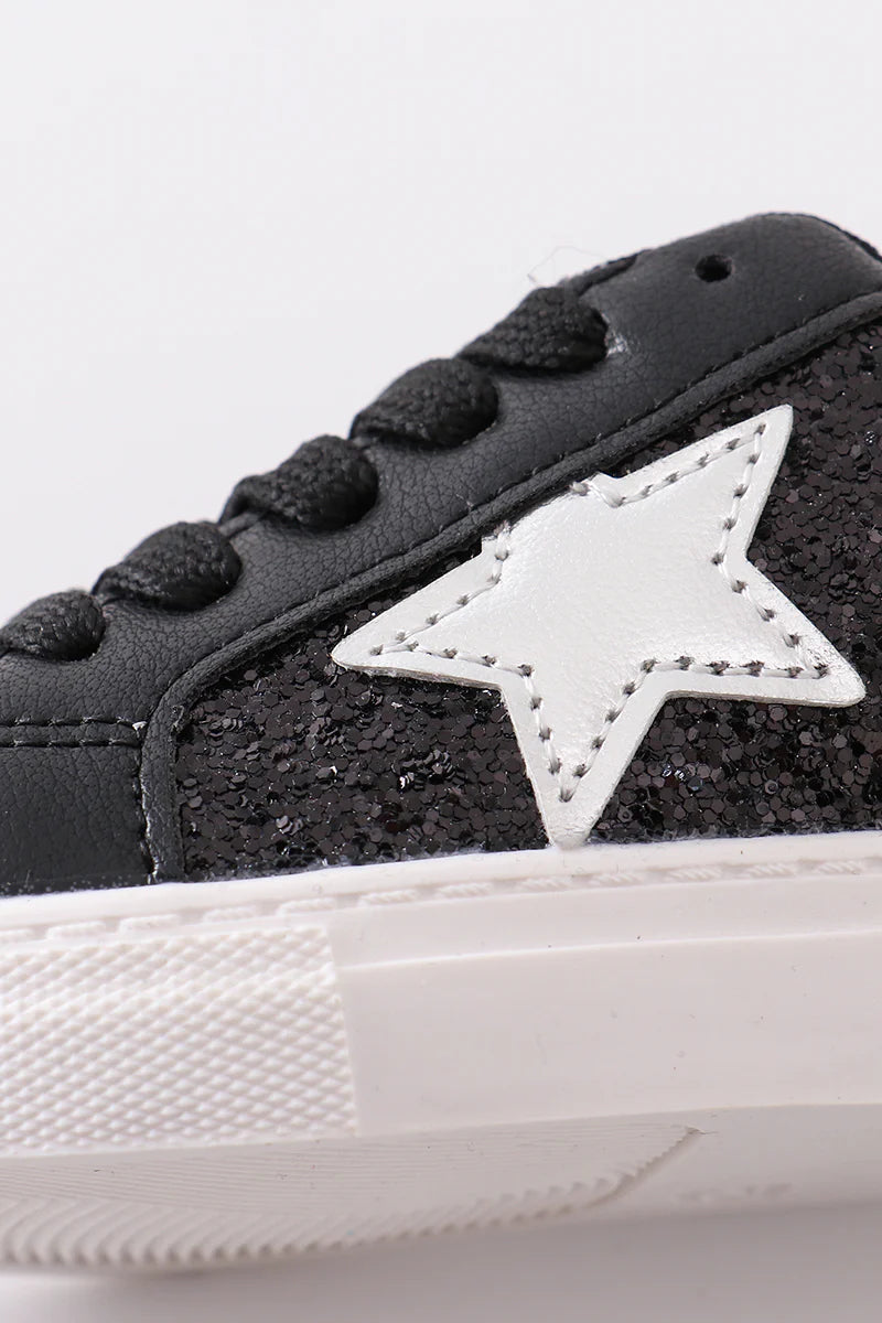 Black Star Glitter Sneaker