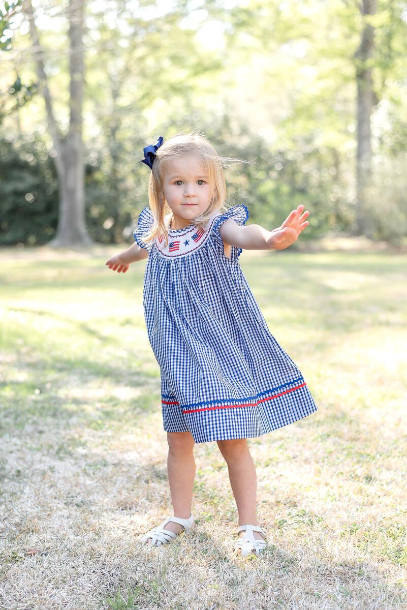 American Flag Smocked Dress