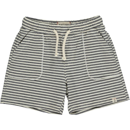 Timothy Black/Cream Stripe Pique Shorts