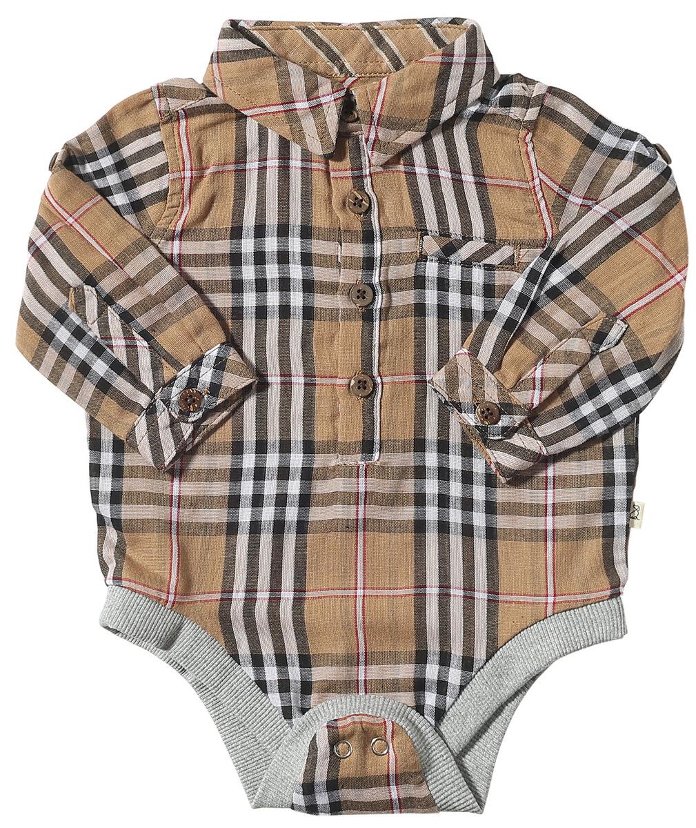 Jasper Woven Onesie - brown/black/cream