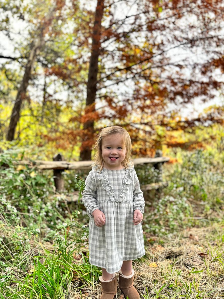 Rowan Dress - Gray Plaid