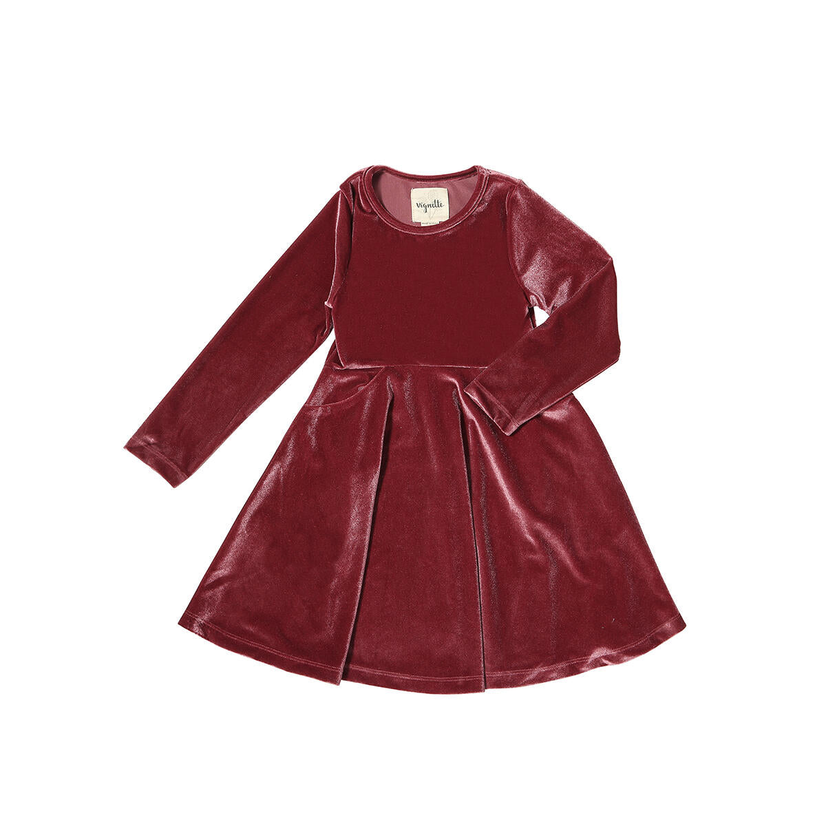 Merilee Dress - Cranberry Velvet