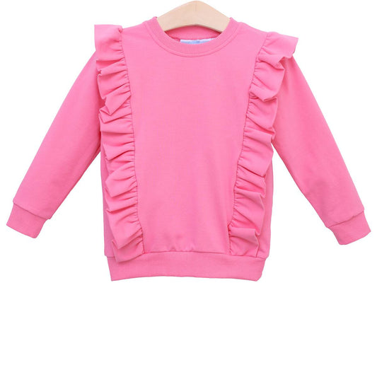 Laura Ruffle Pullover - Pink