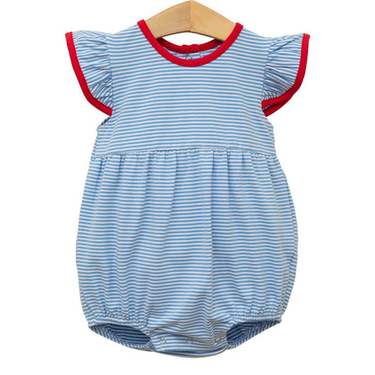 Lucy Bubble - Blue Stripe/Red