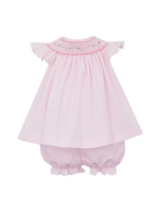 Martha Pink Poplin Bishop Bloomer Set