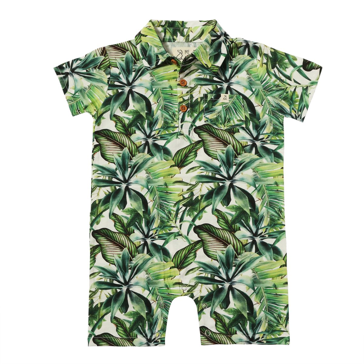 Molokai Romper - Green Palm