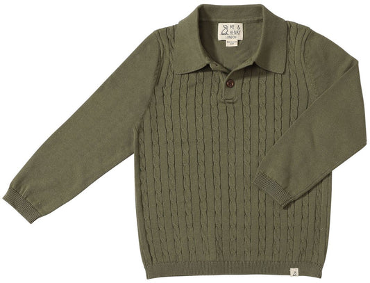Christian Cable Polo - Olive