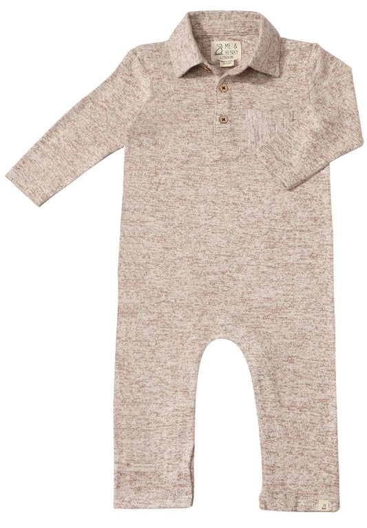 Kingston Polo Romper - Heather Beige