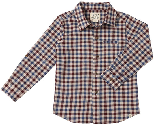 Atwood Shirt - Blue/Burgundy/Cream