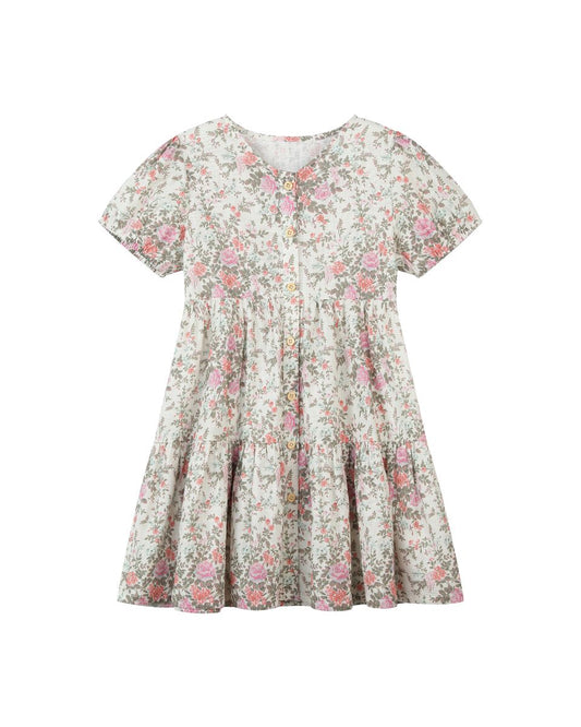 Blossom Dress - Pink Cottage Floral