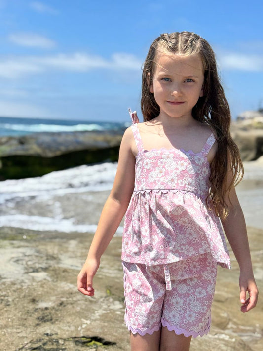 Pink Floral Short Set