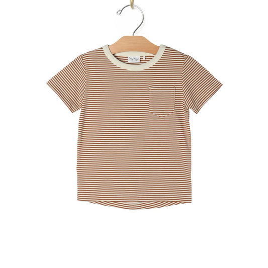Pocket Tee - Toffee Stripe
