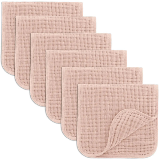 Muslin Burp Cloth Set (6) - Blush