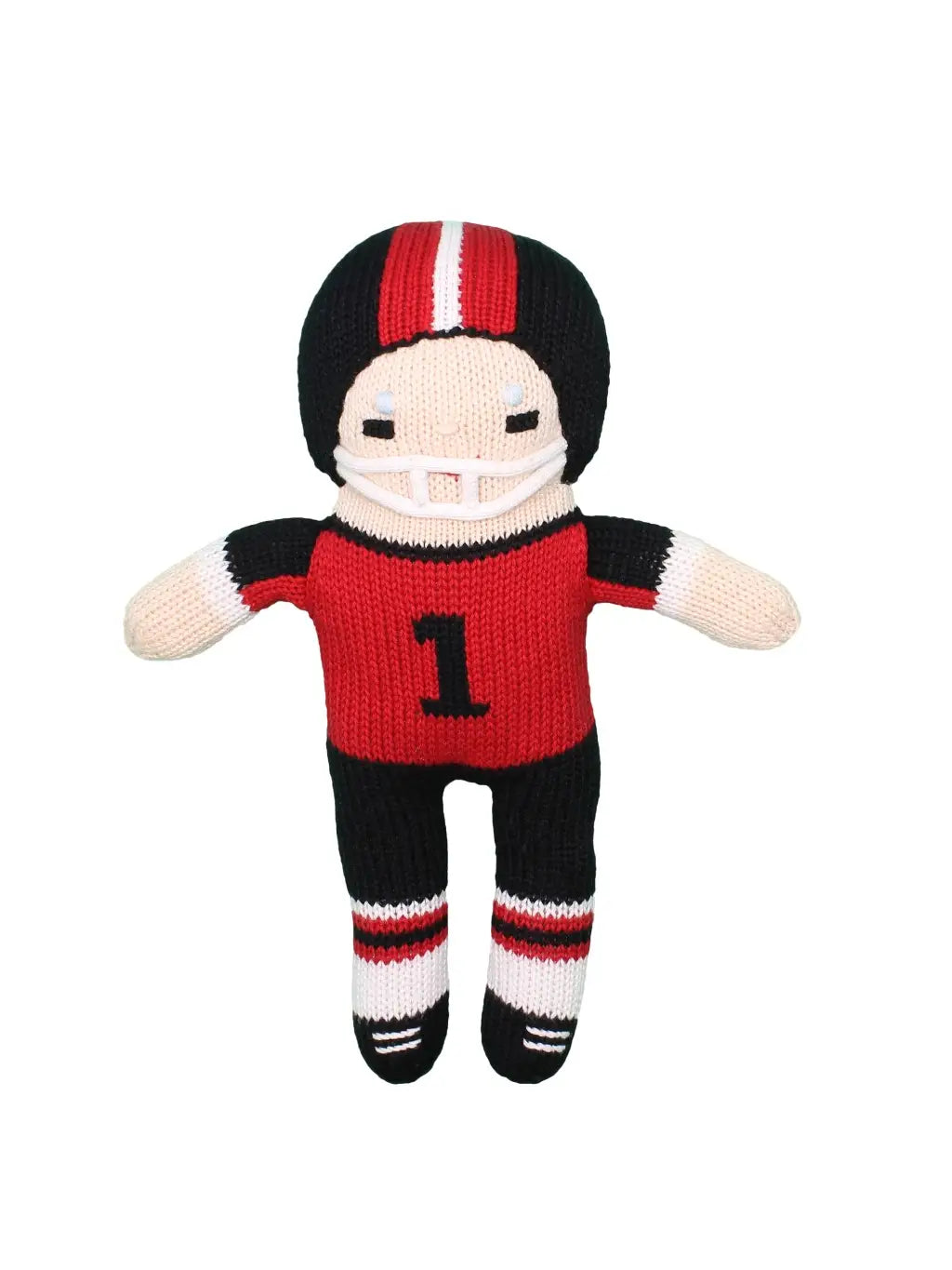 Football Player Knit Doll Rattle 7"