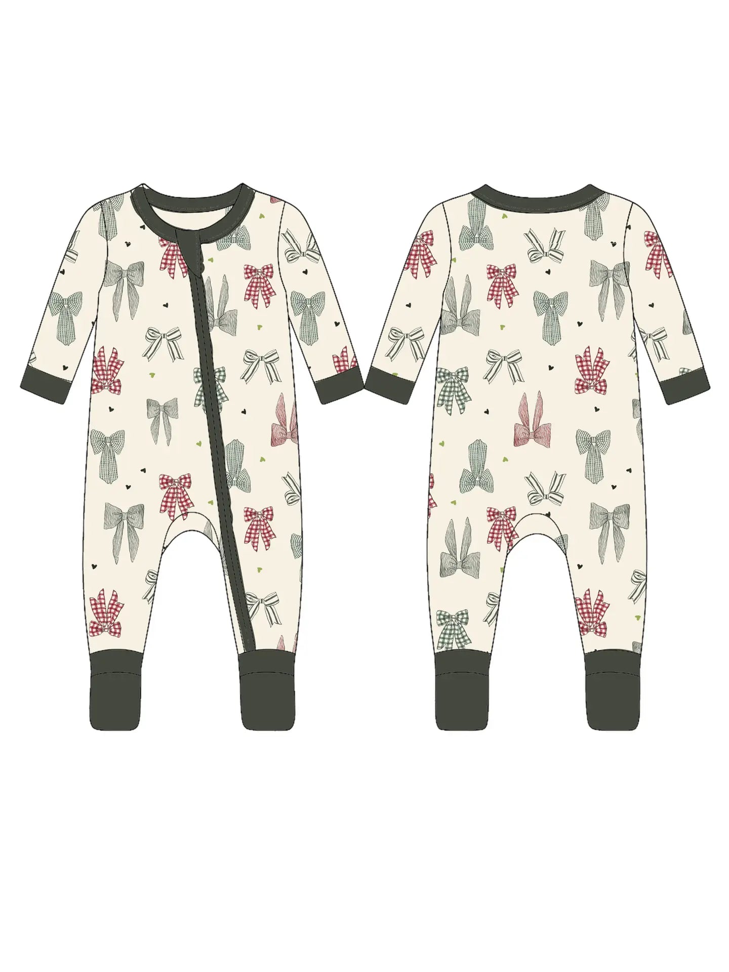Christmas Bows Romper
