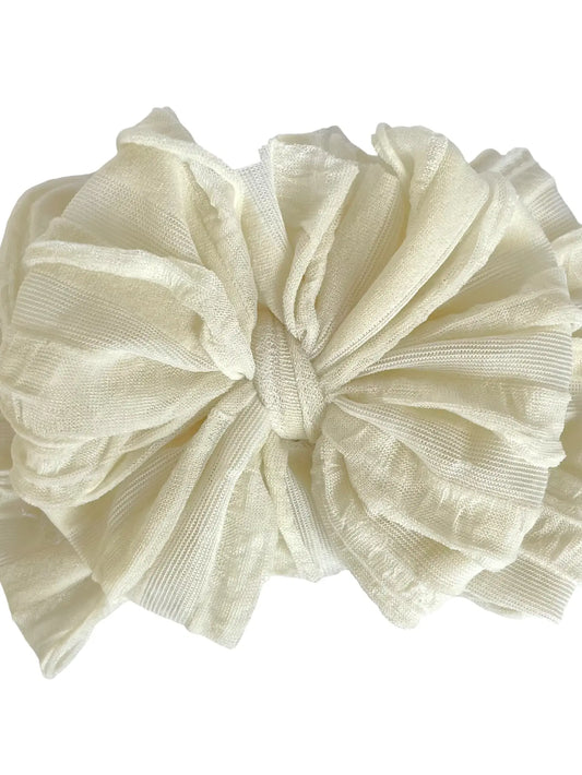 Ruffled Headband - ivory