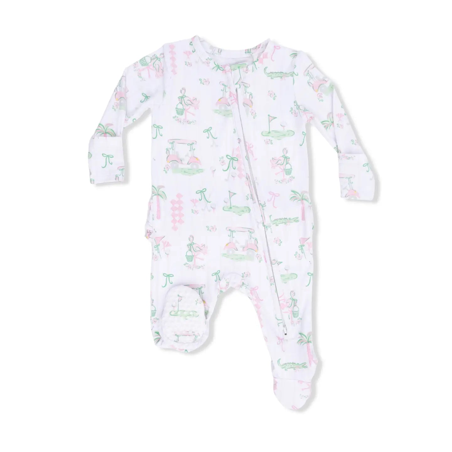 Pretty Golf Ruffle Zipper Footie