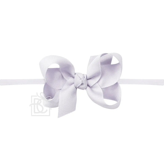 3.5" Headband w/Bow - Powder Orchid