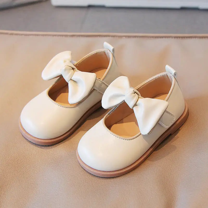 Bow Mary Janes - Beige