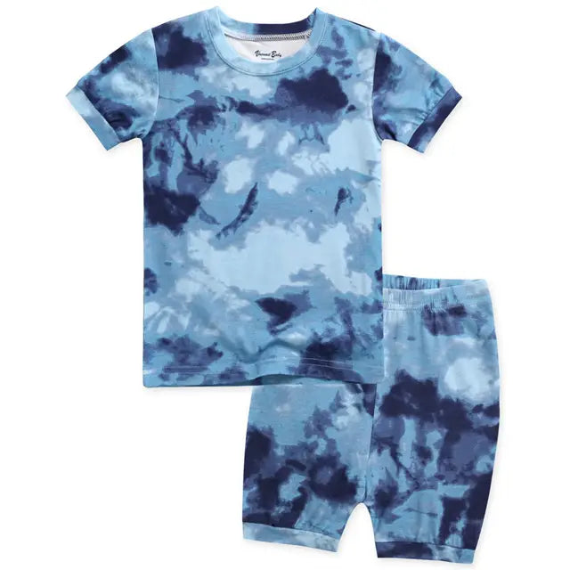 Navy Tie Dye Pajama Set