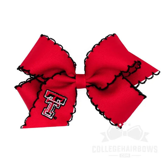 Medium Texas Tech Embroidery Bow