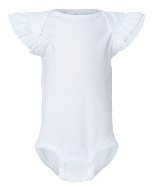 Flutter Sleeve Bodysuit - White