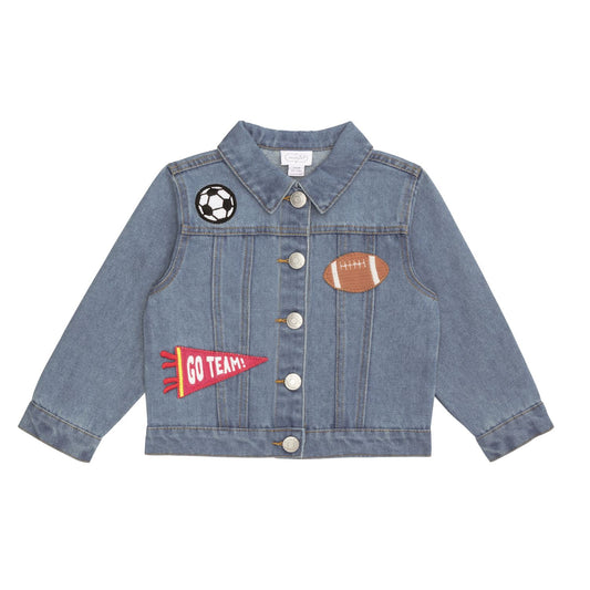 Sports Denim Patch Jacket