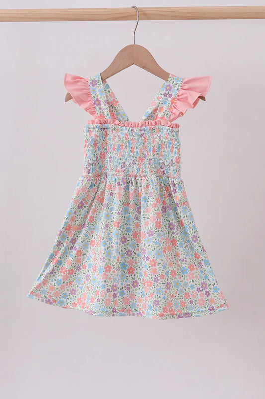 Summer Floral Smock Dress