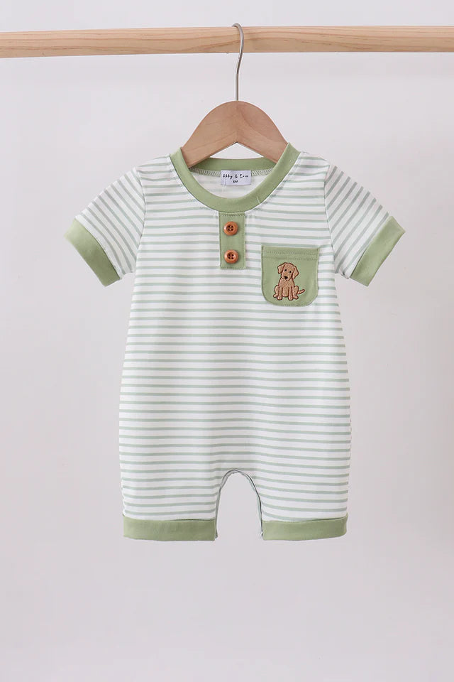 Sage Puppy Romper