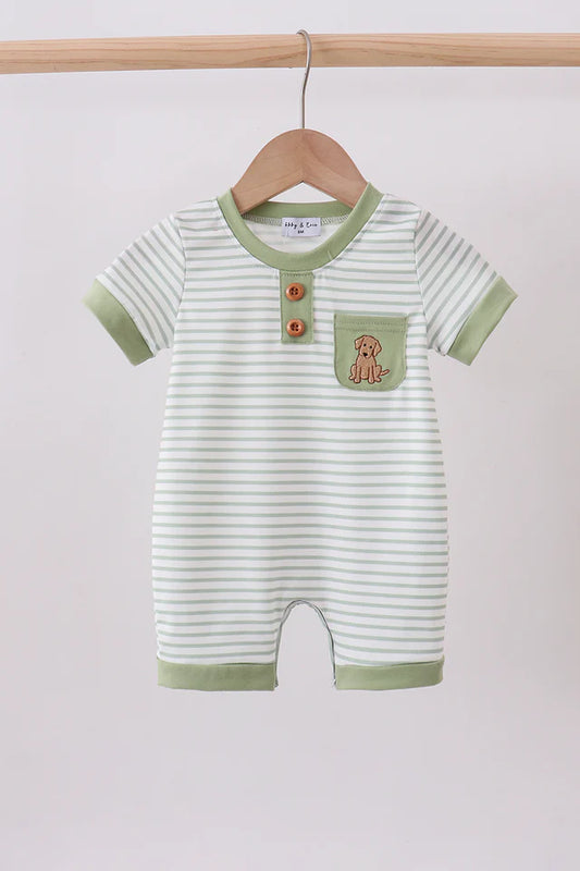 Sage Puppy Romper