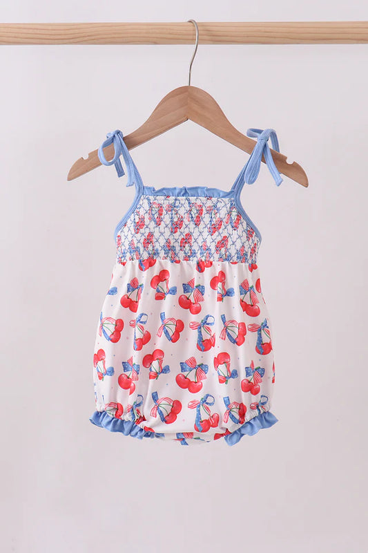 Blue Cherry Smock Bubble