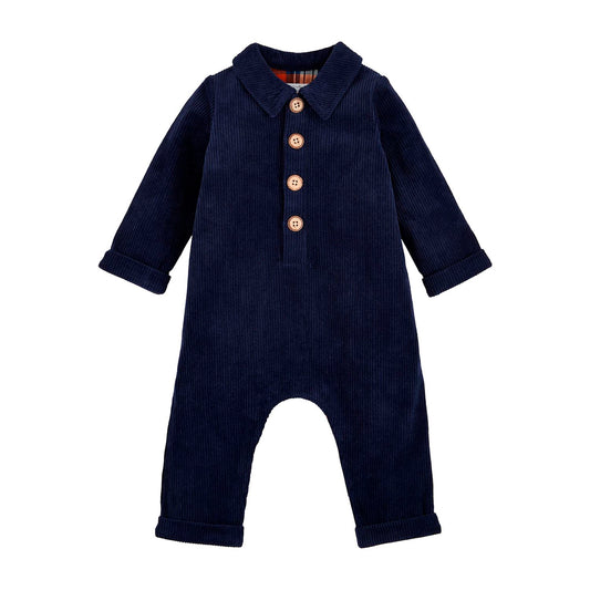 Navy Corduroy Romper