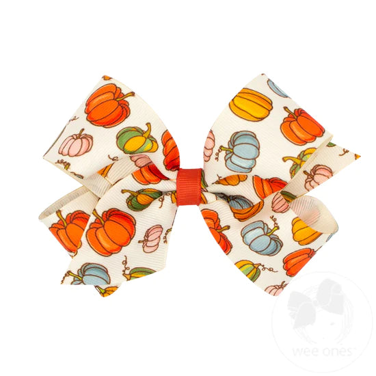 Medium Pumpkin Multi Hair Bow