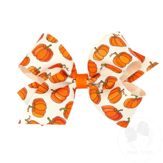 Medium Pumpkin Hair Bow