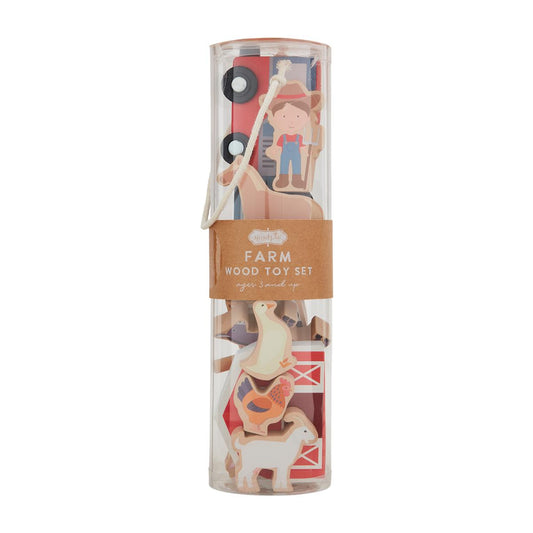 Wood Farm Set Toy Set