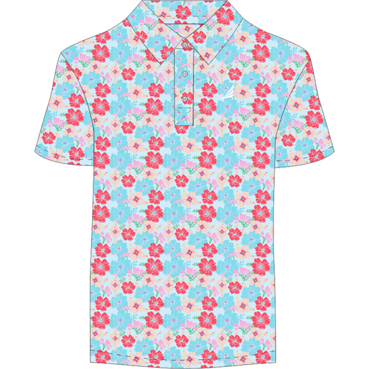 Floral Print Polo