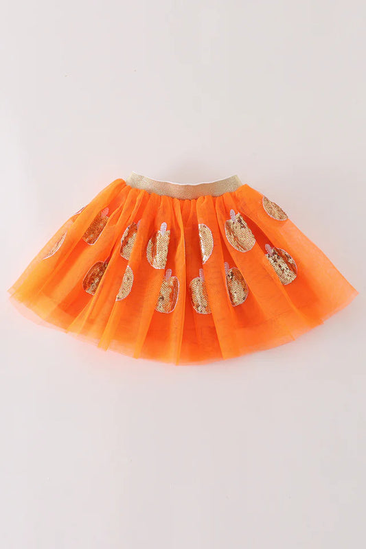 Orange Pumpkin Sequin Tutu