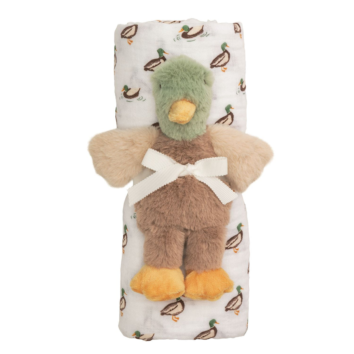 Mallard Swaddle and Rattle