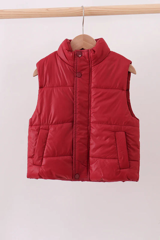 Maroon Puffer Vest