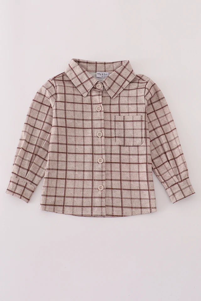 Brown Plaid Shirt