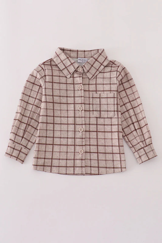 Brown Plaid Shirt
