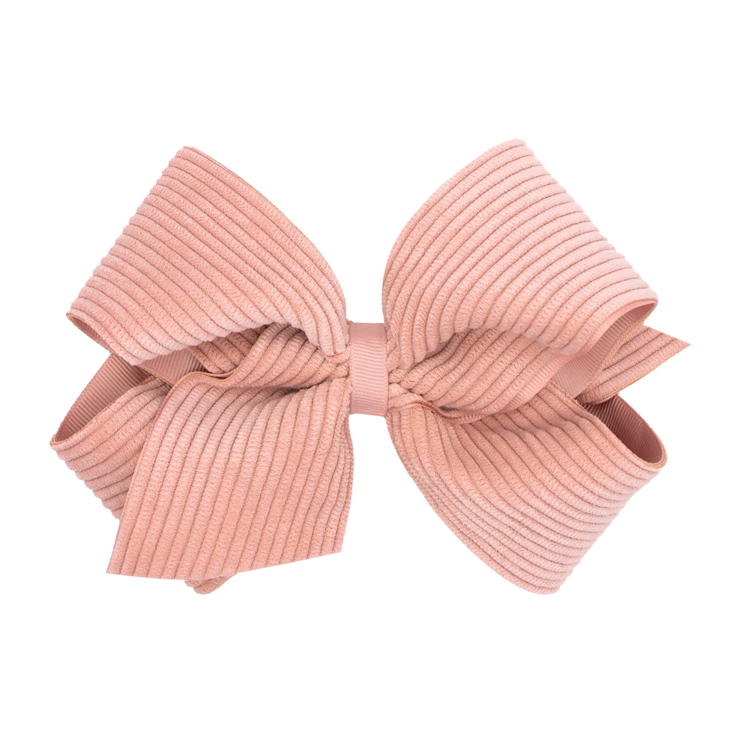 Corduroy Overlay Hair Bow - Sweet Nectar